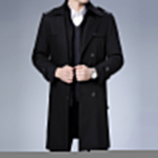 Men's Classic Mid-Length Double-Layer Coat