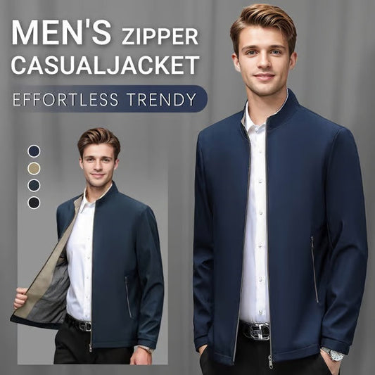 ✨New Arrival✨Men's Standing Collar Zipper Casual Jacket✨