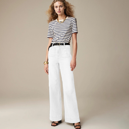 🔥Last 24 Hours Sale 50% OFF⏰👖Tummy Control Sailor Wide Leg Trousers