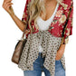 🌸Women's Floral Kimono Ruffle Sleeve Tie Cardigans Flowy Boho Loose Cover Ups