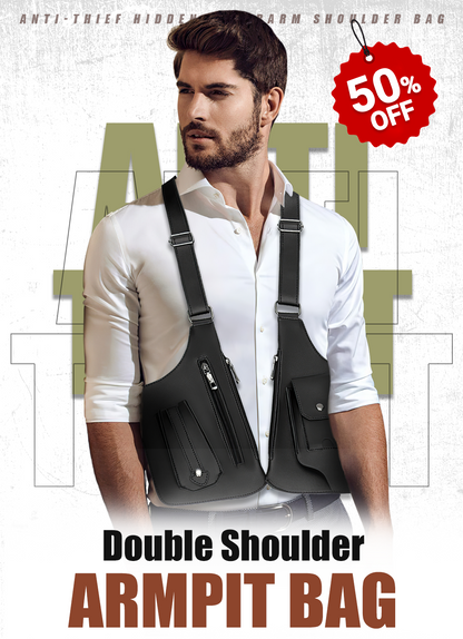 🔥Double Shoulder Strap Multi-Pocket Outdoor Anti-Theft Tactical Bag
