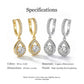 Elegant Teardrop Dangle Hoop Earrings