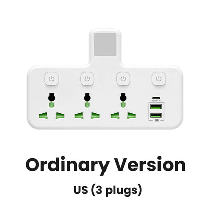 🎉 LIMITED TIME 50% OFF! 🔌 Connecting Socket with Type-C Charging Plug – 2 USB Ports, Night Light Option & Worldwide Plug Compatibility ✨