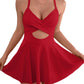 🩱Women's Cutout One Piece Skirt Swimsuit