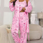 Comfy 3-Piece Pajama Set – Robe, Camisole & Long Pants
