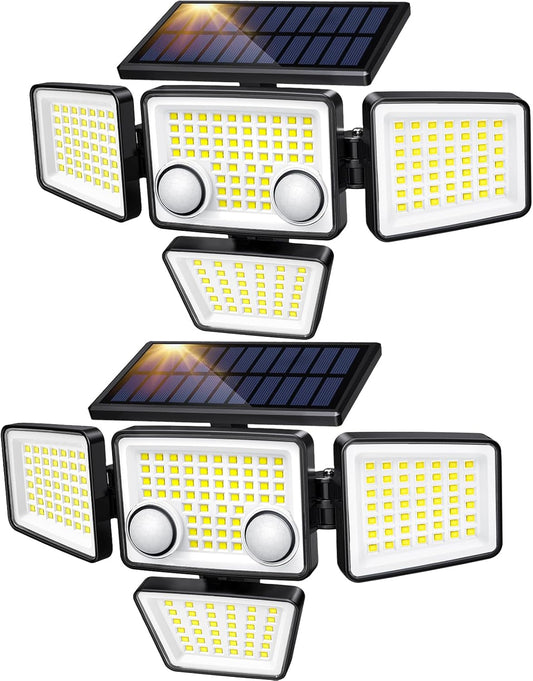 Solar Outdoor Lights - 3000LM 188 LED Motion Sensor Outdoor Lights
