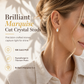 ✨ Stainless Steel Rhinestone Stud Earrings: 18K Gold-Plated, Hypoallergenic, Tarnish-Resistant, Brilliant Crystal