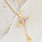 ✨ Pink Angel Wings Necklace – Movable Wing Design 💘