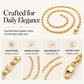 Women's Elegant Copper Plated Flat Chain Necklace