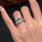 Sparkly Teardrop Open Ring for Women