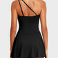 🏖️Last Day Sale 49% OFF👙One Shoulder Skirted One Piece Swimsuit