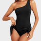 🏖️Last Day Sale 49% OFF👙One Shoulder Skirted One Piece Swimsuit