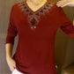 🔥2025 Quality Winter Rhinestone Velvet Long Sleeve T Shirt