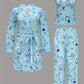 Comfy 3-Piece Pajama Set – Robe, Camisole & Long Pants