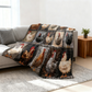 Cozy 9-Panel Sleeping Cats Pattern Blanket