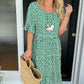 🎁2026 Big Sale 50% OFF🎁Round Neck Polka Dot Print Midi Dress
