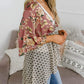 🌸Women's Floral Kimono Ruffle Sleeve Tie Cardigans Flowy Boho Loose Cover Ups