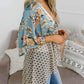 🌸Women's Floral Kimono Ruffle Sleeve Tie Cardigans Flowy Boho Loose Cover Ups