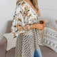🌸Women's Floral Kimono Ruffle Sleeve Tie Cardigans Flowy Boho Loose Cover Ups