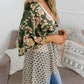🌸Women's Floral Kimono Ruffle Sleeve Tie Cardigans Flowy Boho Loose Cover Ups