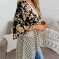 🌸Women's Floral Kimono Ruffle Sleeve Tie Cardigans Flowy Boho Loose Cover Ups