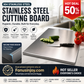 📢📢50% OFF !!⏰👩‍🍳🔪Must‑Have Cooking Tool！🥩🥦Safer, Cleaner & More Convenient!💥304 Stainless Steel Cutting Board