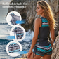 ⏰LAST DAY 60% OFF - Miraclesuit Women's Tummy Control Tankini Set with Built-In Bra – Flattering Boho Swimwear with Shorts🔥