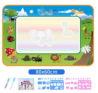 🔥 Promotion 49% OFF - Water Doodle Mat ,Aqua Painting Drawing Mat Mess Free Learning Toy Mat
