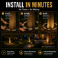 🌳💡 Ring-Shaped Solar Tree Lights – Weatherproof Outdoor Spotlights Ideal for Trees, Pillars, and Gardens