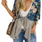 🌸Women's Floral Kimono Ruffle Sleeve Tie Cardigans Flowy Boho Loose Cover Ups