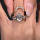 Sparkly Teardrop Open Ring for Women