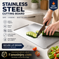 📢📢50% OFF !!⏰👩‍🍳🔪Must‑Have Cooking Tool！🥩🥦Safer, Cleaner & More Convenient!💥304 Stainless Steel Cutting Board
