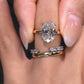 Sparkly Teardrop Open Ring for Women