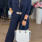 Elegant Longline Cardigan & Top & Pants 3-Pieces Set