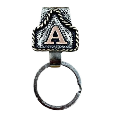 Vintage Western Cowboy Letter Keychain