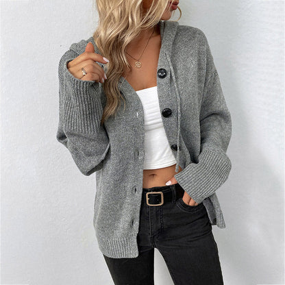 🏆LAST DAY SALE 50% OFF🔥Women's Autumn Knit Drawstring Hooded Coat