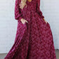 💃Women’s Floral Rayon Smocked-Waist Lined Maxi Dress