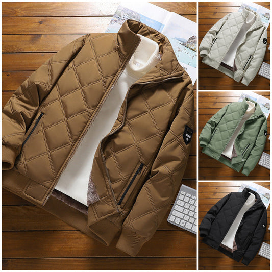 Men's Quilted Jacket with Plush Lining