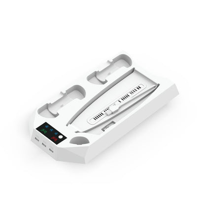 PS5/Slim/Pro Cooling Station with Controller Charging Station for Sony Console Playstation 5 Slim&Standard Disc