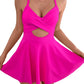 🩱Women's Cutout One Piece Skirt Swimsuit