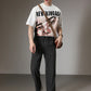 Men's Ribbed Straight-Leg Pants