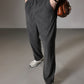 Men's Ribbed Straight-Leg Pants