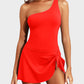 🏖️Last Day Sale 49% OFF👙One Shoulder Skirted One Piece Swimsuit