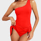 🏖️Last Day Sale 49% OFF👙One Shoulder Skirted One Piece Swimsuit