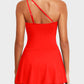 🏖️Last Day Sale 49% OFF👙One Shoulder Skirted One Piece Swimsuit