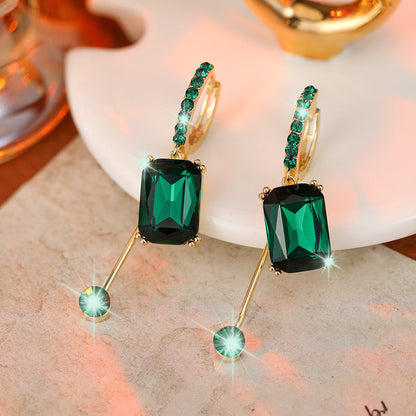 💎 LIMITED TIME 50% OFF! ✨ Vintage Synthetic Diamond Drop Earrings – Clip-On, Elegant Dangle ✨
