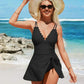 🏖️Summer Hot Sale ⚡50K+ SOLD!🌞🌊Deep V Knot Detail Skirted Swimsuit