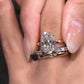 Sparkly Teardrop Open Ring for Women