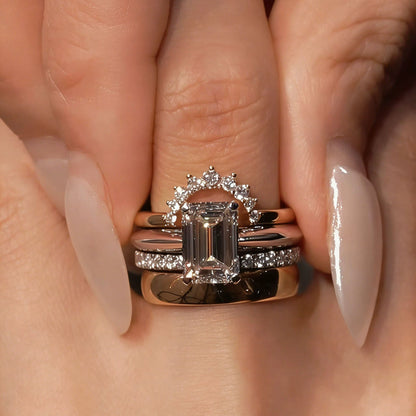 Sparkly Teardrop Open Ring for Women