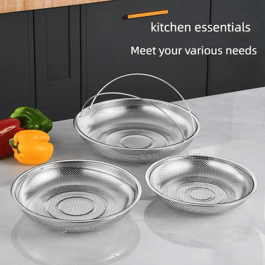 🎉 2026 Sale — Over 12,600 Sold!🥘 All‑In‑One Stainless Steel Steamer With Handle‑Multi‑Purpose Drain Basket ✨